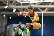 18 February 2023; Caoimhe McDonagh of South Sligo AC, competing in the senior women's Triple Jump during day one of the 123.ie National Senior Indoor Championships at National Indoor Arena in Dublin. Photo by Sam Barnes/Sportsfile