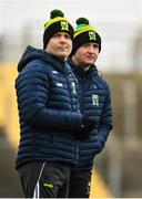 18 February 2023; Kerry joint-managers Darragh Long, right, and Declan Quill before the 2023 Lidl Ladies National Football League Division 1 Round 4 match between Kerry and Dublin at Austin Stack Park in Tralee, Kerry. Photo by Eóin Noonan/Sportsfile
