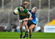 18 February 2023; Hannah O'Donoghue of Kerry is tackled by Dannielle Lawless of Dublin during the 2023 Lidl Ladies National Football League Division 1 Round 4 match between Kerry and Dublin at Austin Stack Park in Tralee, Kerry. Photo by Eóin Noonan/Sportsfile