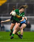 18 February 2023; Hannah O'Donoghue of Kerry in action against Lauren Magee of Dublin during the 2023 Lidl Ladies National Football League Division 1 Round 4 match between Kerry and Dublin at Austin Stack Park in Tralee, Kerry. Photo by Eóin Noonan/Sportsfile