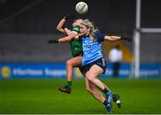 18 February 2023; Caoimhe Evans of Kerry in action against Ellen Gribben of Dublin during the 2023 Lidl Ladies National Football League Division 1 Round 4 match between Kerry and Dublin at Austin Stack Park in Tralee, Kerry. Photo by Eóin Noonan/Sportsfile