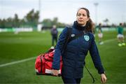 17 February 2023; Physiotherapist Kim van Wijk before a behind closed doors training match between Republic of Ireland and Germany at Marbella Football Centre in Marbella, Spain. Photo by Stephen McCarthy/Sportsfile