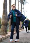 17 February 2023; Republic of Ireland manager Vera Pauw arrives for a behind closed doors training match between Republic of Ireland and Germany at Marbella Football Centre in Marbella, Spain. Photo by Stephen McCarthy/Sportsfile