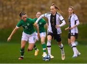 17 February 2023; Sophia Kleinherne of Germany in action against Katie McCabe of Republic of Ireland during a behind closed doors training match between Republic of Ireland and Germany at Marbella Football Centre in Marbella, Spain. Photo by Stephen McCarthy/Sportsfile