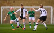 17 February 2023; Linda Dallmann of Germany in action against Denise O'Sullivan of Republic of Ireland during a behind closed doors training match between Republic of Ireland and Germany at Marbella Football Centre in Marbella, Spain. Photo by Stephen McCarthy/Sportsfile