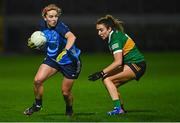 18 February 2023; Orlagh Nolan of Dublin in action against Aishling O'Connell of Kerry during the 2023 Lidl Ladies National Football League Division 1 Round 4 match between Kerry and Dublin at Austin Stack Park in Tralee, Kerry. Photo by Eóin Noonan/Sportsfile