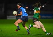 18 February 2023; Leah Caffrey of Dublin in action against Anna Galvin of Kerry during the 2023 Lidl Ladies National Football League Division 1 Round 4 match between Kerry and Dublin at Austin Stack Park in Tralee, Kerry. Photo by Eóin Noonan/Sportsfile