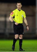 17 February 2023; Referee David Connolly during the SSE Airtricity Men's First Division match between Treaty United and Bray Wanderers at Market's Field in Limerick. Photo by Michael P Ryan/Sportsfile