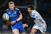 18 February 2023; Jamie Osborne of Leinster is tackled by Rhodri Williams of Dragons during the United Rugby Championship match between Leinster and Dragons at RDS Arena in Dublin. Photo by Harry Murphy/Sportsfile