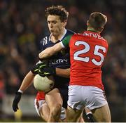 18 February 2023; David Clifford of Kerry is tackled by Jack Carney and Conor McStay of Mayo during the Allianz Football League Division One match between Mayo and Kerry at Hastings Insurance MacHale Park in Castlebar, Mayo. Photo by Brendan Moran/Sportsfile