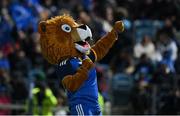 18 February 2023; Leinster mascot Leo the Lion celebrates a try during the United Rugby Championship match between Leinster and Dragons at RDS Arena in Dublin. Photo by Harry Murphy/Sportsfile