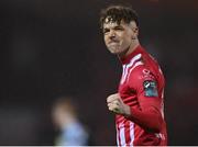 18 February 2023; Kailin Barlow of Sligo Rovers celebrates after the SSE Airtricity Men's Premier Division match between Sligo Rovers and Shamrock Rovers at The Showgrounds in Sligo. Photo by Seb Daly/Sportsfile