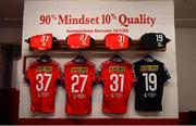 17 February 2023; A general view of the Shelbourne dressing room before the SSE Airtricity Men's Premier Division match between Shelbourne and Drogheda United at Tolka Park in Dublin. Photo by Tyler Miller/Sportsfile