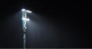 17 February 2023; A general view of a floodlight during the SSE Airtricity Men's Premier Division match between Shelbourne and Drogheda United at Tolka Park in Dublin. Photo by Tyler Miller/Sportsfile