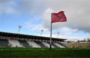 19 February 2023; A general view of a branded sideline flag before the Allianz Football League Division Two match between Cork and Dublin at Páirc Ui Chaoimh in Cork. Photo by Eóin Noonan/Sportsfile