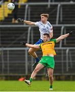 19 February 2023; Karl Gallagher of Monaghan in action against Eoghan Ban Gallagher of Donegal during the Allianz Football League Division One match between Monaghan and Donegal at St Tiernach's Park in Clones, Monaghan. Photo by Ramsey Cardy/Sportsfile