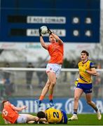 19 February 2023; Rían O'Neill of Armagh catches a high ball during the Allianz Football League Division One match between Roscommon and Armagh at Dr Hyde Park in Roscommon. Photo by Harry Murphy/Sportsfile