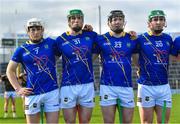 19 February 2023; Tipperary players, from left, John Campion, Joe Fogarty, Conor McCarthy and Cian O'Dwyer before the Dillon Quirke Foundation Hurling Challenge match between Tipperary and Kilkenny at FBD Semple Stadium in Thurles, Tipperary. Photo by Piaras Ó Mídheach/Sportsfile