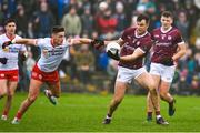 19 February 2023; Paul Conroy of Galway is tackled by Michael McKernan of Tyrone during the Allianz Football League Division One match between Galway and Tyrone at St Jarlath's Park in Tuam, Galway. Photo by Brendan Moran/Sportsfile