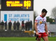 19 February 2023; Darren McCurry of Tyrone leaves the pitch at half-time with the core reading Galway 0-07 and Tyrone 0-03 during the Allianz Football League Division One match between Galway and Tyrone at St Jarlath's Park in Tuam, Galway. Photo by Brendan Moran/Sportsfile