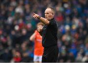 19 February 2023; Referee Conor Lane during the Allianz Football League Division One match between Roscommon and Armagh at Dr Hyde Park in Roscommon. Photo by Harry Murphy/Sportsfile