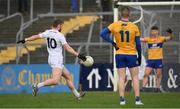 19 February 2023; Neil Flynn of Kildare converts a late winning free during the Allianz Football League Division Two match between Clare and Kildare at Cusack Park in Ennis, Clare. Photo by Seb Daly/Sportsfile