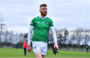19 February 2023; Limerick goalkeeper Donal O'Sullivan reacts after his side's defeat in the Allianz Football League Division Two match between Louth and Limerick at Páirc Mhuire in Ardee, Louth. Photo by Ben McShane/Sportsfile