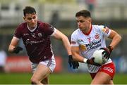 19 February 2023; Michael McKernan of Tyrone in action against Matthew Tierney of Galway during the Allianz Football League Division One match between Galway and Tyrone at St Jarlath's Park in Tuam, Galway. Photo by Brendan Moran/Sportsfile