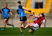 19 February 2023; Lee Gannon of Dublin collides with Sean Powter resulting in a red card for Lee Gannon during the Allianz Football League Division Two match between Cork and Dublin at Páirc Ui Chaoimh in Cork. Photo by Eóin Noonan/Sportsfile