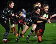 18 February 2023; Action between Arklow RFC and Dundalk RFC during the Bank of Ireland Half-Time Minis at the United Rugby Championship match between Leinster and Dragons at RDS Arena in Dublin. Photo by Tyler Miller/Sportsfile