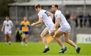 19 February 2023; Darragh Kirwan, right, and Kevin Feely of Kildare during the Allianz Football League Division Two match between Clare and Kildare at Cusack Park in Ennis, Clare. Photo by Seb Daly/Sportsfile
