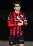 18 February 2023; Sam Verdon of Longford Town during the SSE Airtricity Men's First Division match between Longford Town and Athlone Town at Bishopsgate in Longford. Photo by Michael P Ryan/Sportsfile