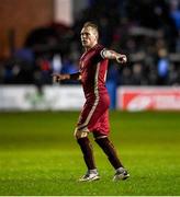 17 February 2023; Conor McCormack of Galway United during the SSE Airtricity Men's First Division match between Finn Harps and Galway United at Finn Park in Ballybofey, Donegal. Photo by David Fitzgerald/Sportsfile