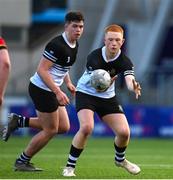 20 February 2023; Paddy Martin of Newbridge College during the Bank of Ireland Leinster Rugby Schools Senior Cup Quarter Final match between CBC Monkstown and Newbridge College at Energia Park in Dublin. Photo by Harry Murphy/Sportsfile