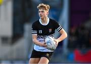 20 February 2023; Ciarán Mangan of Newbridge College during the Bank of Ireland Leinster Rugby Schools Senior Cup Quarter Final match between CBC Monkstown and Newbridge College at Energia Park in Dublin. Photo by Harry Murphy/Sportsfile