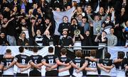 20 February 2023; Newbridge College supporters after their side's victory in the Bank of Ireland Leinster Rugby Schools Senior Cup Quarter Final match between CBC Monkstown and Newbridge College at Energia Park in Dublin. Photo by Harry Murphy/Sportsfile