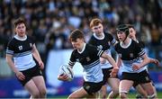 20 February 2023; Todd Lawlor of Newbridge College during the Bank of Ireland Leinster Rugby Schools Senior Cup Quarter Final match between CBC Monkstown and Newbridge College at Energia Park in Dublin. Photo by Harry Murphy/Sportsfile