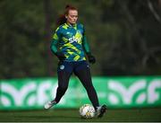 20 February 2023; Goalkeeper Naoisha McAloon during a Republic of Ireland women training session at Dama de Noche Football Center in Marbella, Spain. Photo by Stephen McCarthy/Sportsfile
