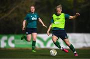 20 February 2023; Diane Caldwell during a Republic of Ireland women training session at Dama de Noche Football Center in Marbella, Spain. Photo by Stephen McCarthy/Sportsfile