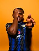 20 February 2023; Sultan Adenekan poses for a portrait during a Athlone Town squad portrait session at Athlone Town Stadium in Westmeath. Photo by Eóin Noonan/Sportsfile