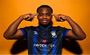 20 February 2023; Sultan Adenekan poses for a portrait during a Athlone Town squad portrait session at Athlone Town Stadium in Westmeath. Photo by Eóin Noonan/Sportsfile