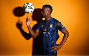 20 February 2023; Osaze Irhue poses for a portrait during a Athlone Town squad portrait session at Athlone Town Stadium in Westmeath. Photo by Eóin Noonan/Sportsfile
