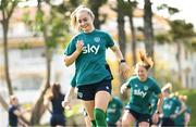 21 February 2023; Izzy Atkinson during a Republic of Ireland women training session at Dama de Noche Football Center in Marbella, Spain. Photo by Stephen McCarthy/Sportsfile