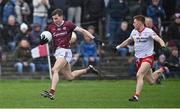 19 February 2023; Matthew Tierney of Galway in action against Conor Meyler of Tyrone during the Allianz Football League Division One match between Galway and Tyrone at St Jarlath's Park in Tuam, Galway. Photo by Brendan Moran/Sportsfile