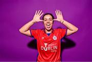 20 February 2023; Noelle Murray poses for a portrait during a Shelbourne squad portrait session at Tolka Park in Dublin. Photo by Sam Barnes/Sportsfile