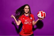 20 February 2023; Kayla Hamric poses for a portrait during a Shelbourne squad portrait session at Tolka Park in Dublin. Photo by Sam Barnes/Sportsfile