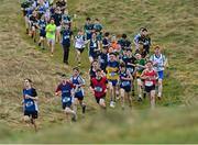 22 February 2023; Participants compete in the minor boys event during the 123.ie Connacht Schools’ Cross Country Championships at Bushfield in Loughrea, Galway. Photo by Piaras Ó Mídheach/Sportsfile