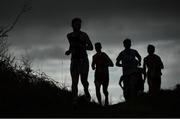 22 February 2023; Participants in senior boys event during the 123.ie Connacht Schools’ Cross Country Championships at Bushfield in Loughrea, Galway. Photo by Piaras Ó Mídheach/Sportsfile