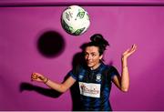 21 February 2023; Chloe Singleton poses for a portrait during a Athlone Town squad portrait session at Athlone Town Stadium in Westmeath. Photo by David Fitzgerald/Sportsfile