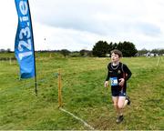 22 February 2023; Niall Ahern of Ballinamore Community School in Leitrim competes in the junior boys event during the 123.ie Connacht Schools’ Cross Country Championships at Bushfield in Loughrea, Galway. Photo by Piaras Ó Mídheach/Sportsfile